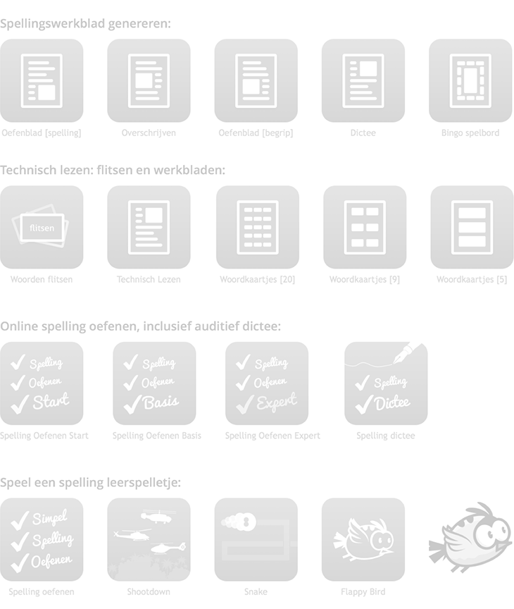 Spellingswerkbladen Genereren En Woorden Flitsen